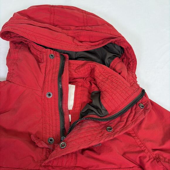 Y2K Abercrombie & Fitch Mens Small Red Pullover Hopkins Trail Jacket Charity - Picture 5 of 14